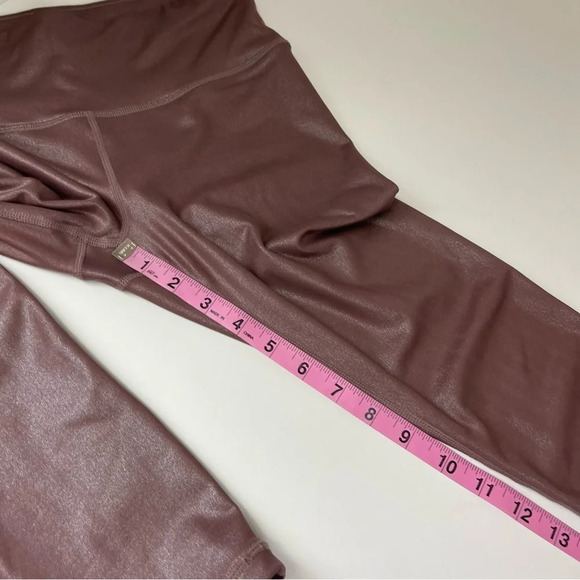 Athleta Chaturanga Tights Womens Size XS Pink Shimmer Stretch Leggings - Picture 12 of 13